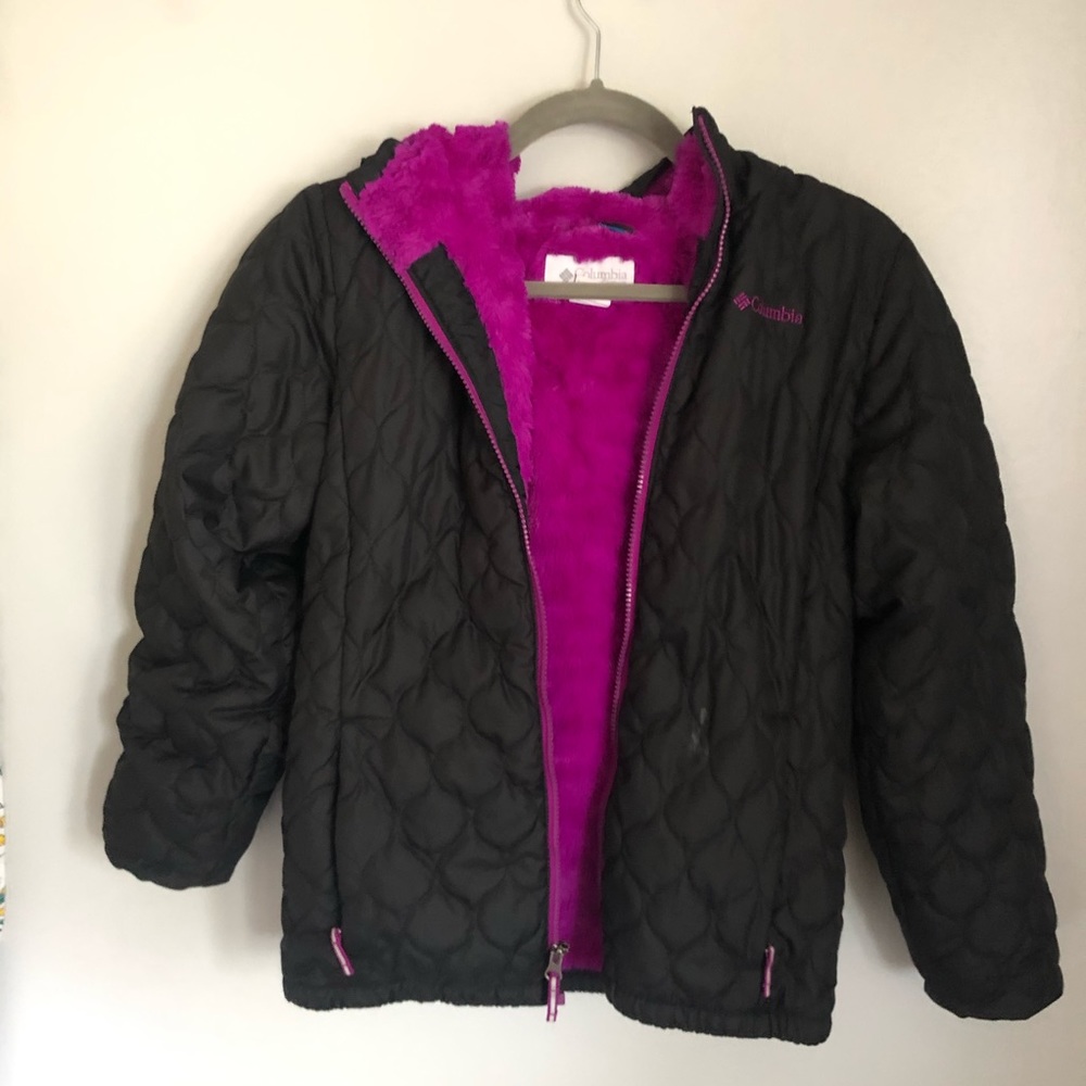columbia fuzzy ski jacket
